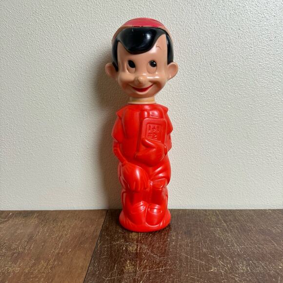 Vintage PINOCCHIO‎ Colgate Palmolive Soaky Bubble Bath Bottle 60s Disney Cartoon - Picture 1 of 8